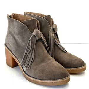 Ugg Australia Tan Suede Corin Ankle‎ Booties Block Heel Size 6.5 #1018642